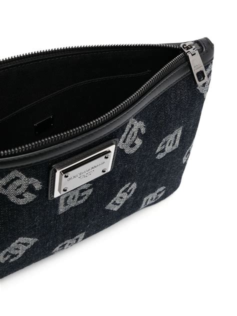 dolce gabbana jacquard clutch blue|dolce gabbana totes.